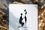 Elegant Ink Wedding Invitation, an Invitation Template by Filip Studio (Thumbnail 1 of 2)