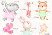 Animals Ballerinas Clipart, an Animal Illustration by ekossa_art (Thumbnail 3 of 6)
