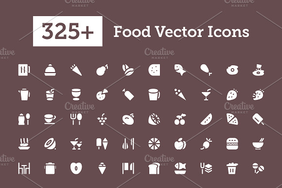 325+ Food Vector Icons preview 6
