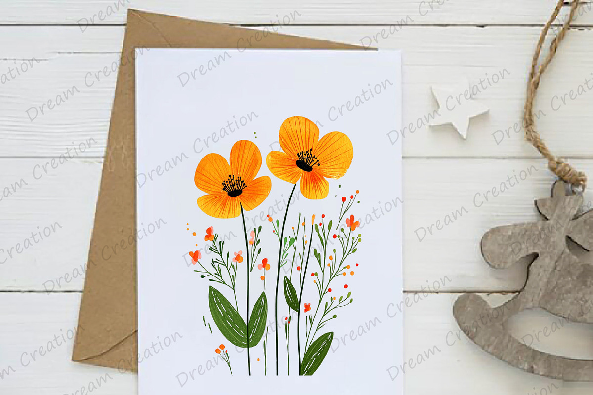 Watercolor Wildflower Clipart, an Illustration by Dream Creation (Photo 8 of 11)