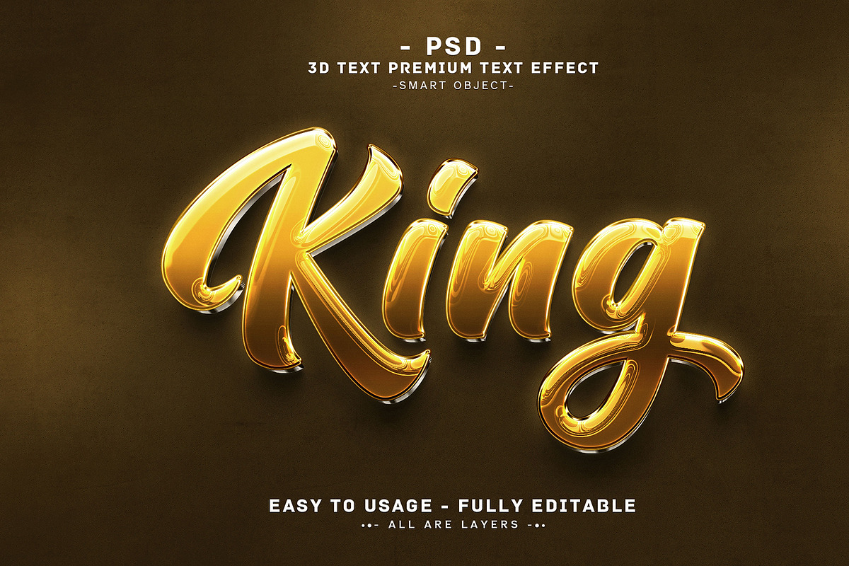 King Gold text effect style, a Layer Style Add-On by Md Jahidul99