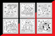 Kawaii Christmas Bold Easy Coloring, a Seasonal Illustration by Design Station (Thumbnail 2 of 4)