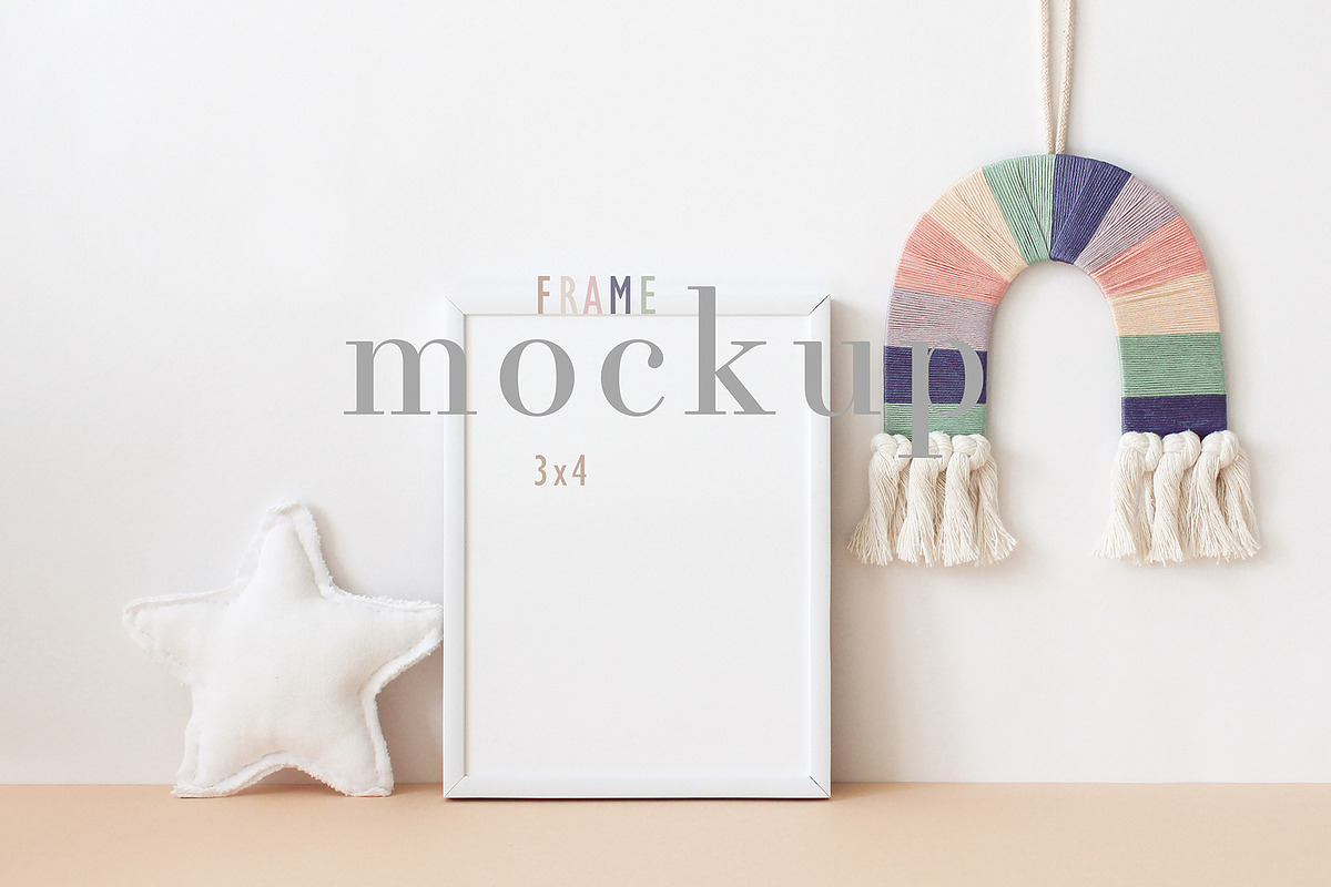 Nursery Mockup Frame Kids Boho Frame, a Print Template by BirdieFrames (Photo 1 of 2)