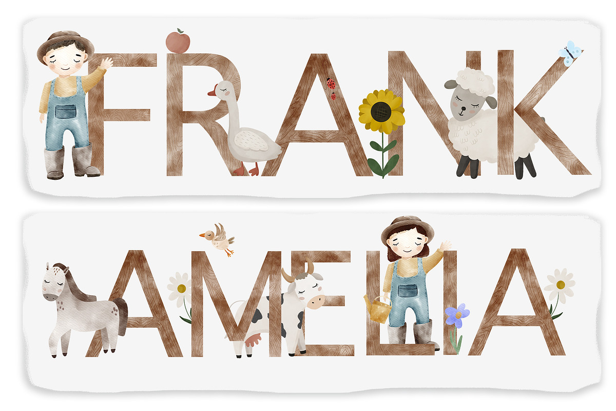 Watercolor Farm baby name creator, an Illustration by SleptArt (Photo 4 of 5)