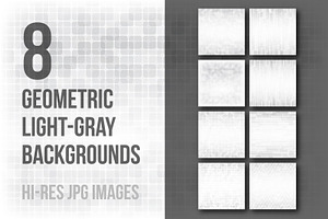 8 Geometric Light-gray Patterns