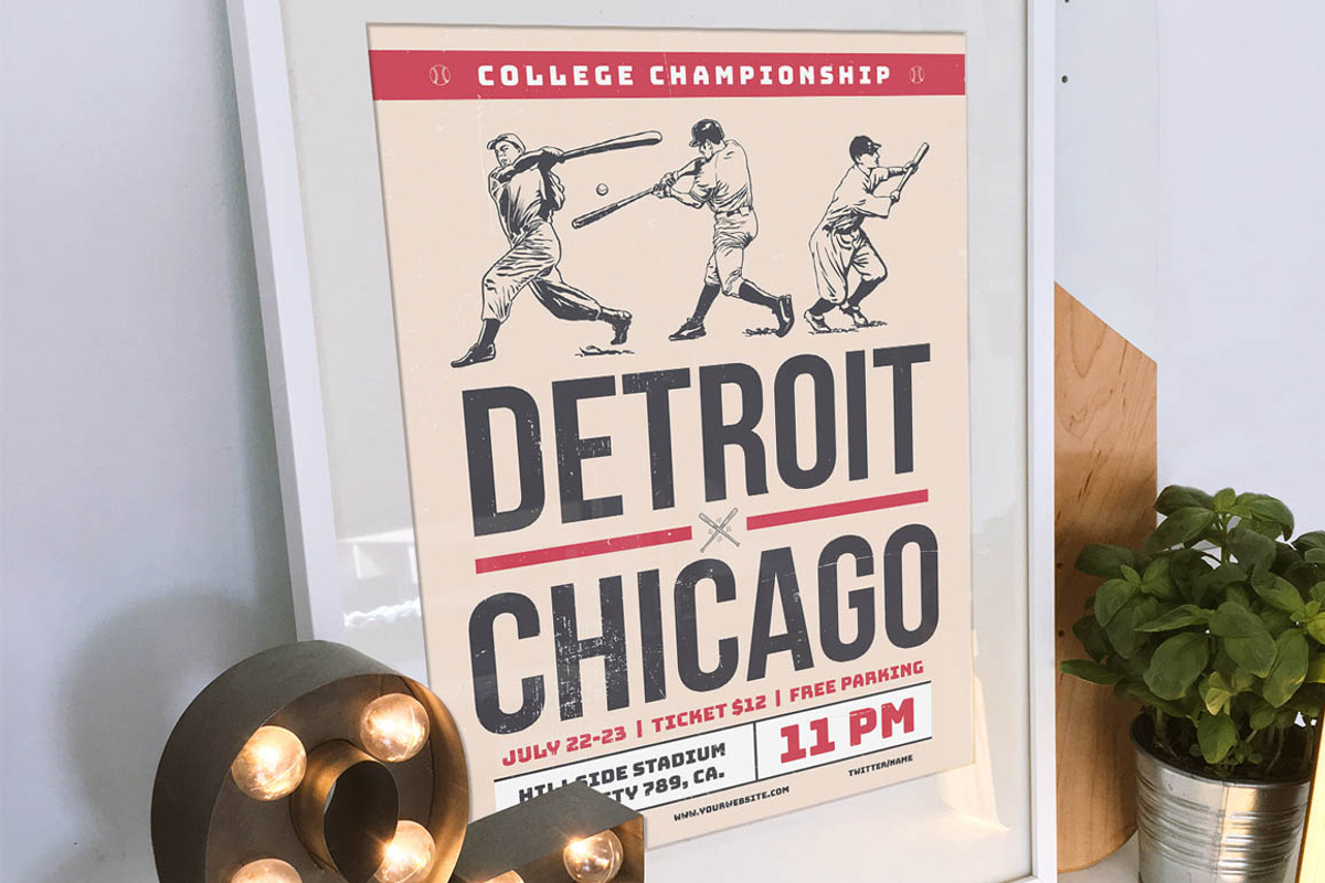 Vintage Baseball Flyers, a Flyer Template by Me55enjah Design (Photo 4 of 5)