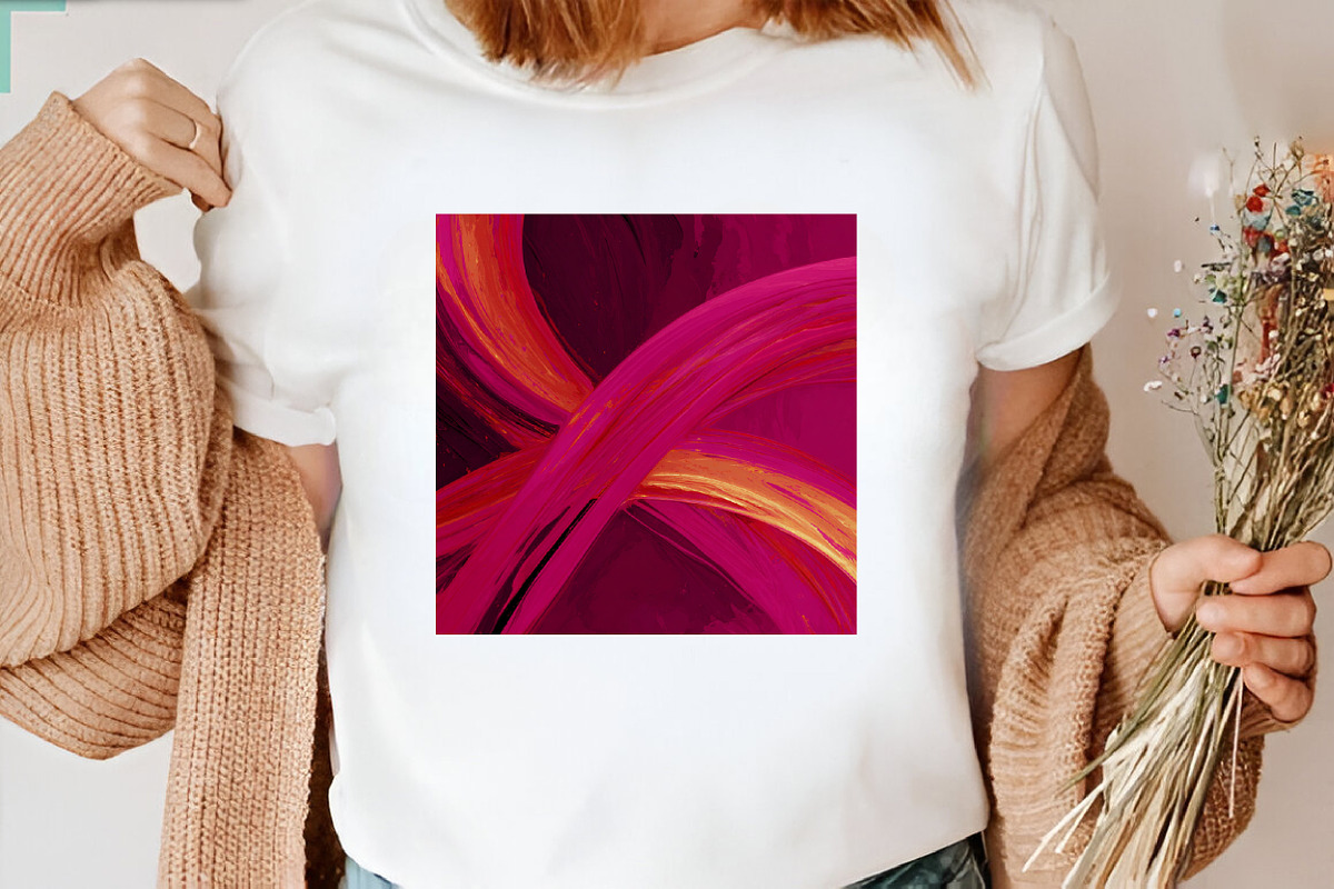 Hot Pink Abstract Art Digital Paper, a Pattern Graphic by SVGArt (Photo 6 of 9)