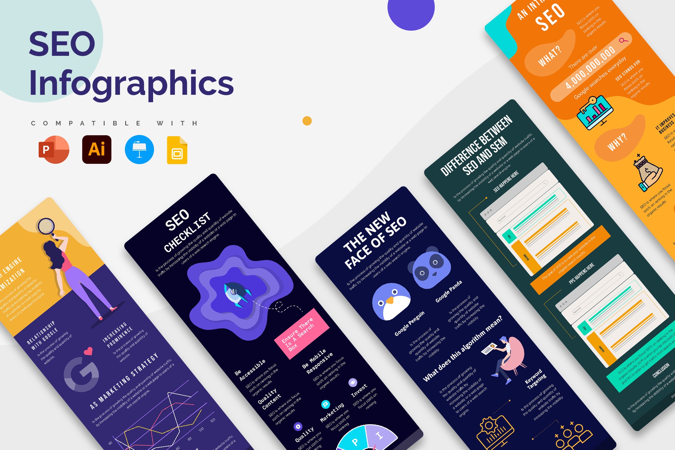 SEO Infographics Template | Presentation Templates ~ Creative Market