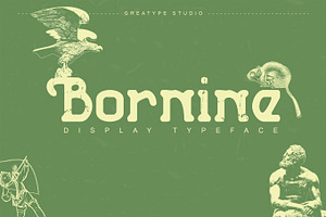 Bornine display typeface family