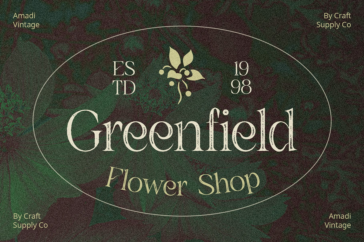 Amadi Vintage, a Serif Font by Craft Supply Co. (Photo 5 of 8)