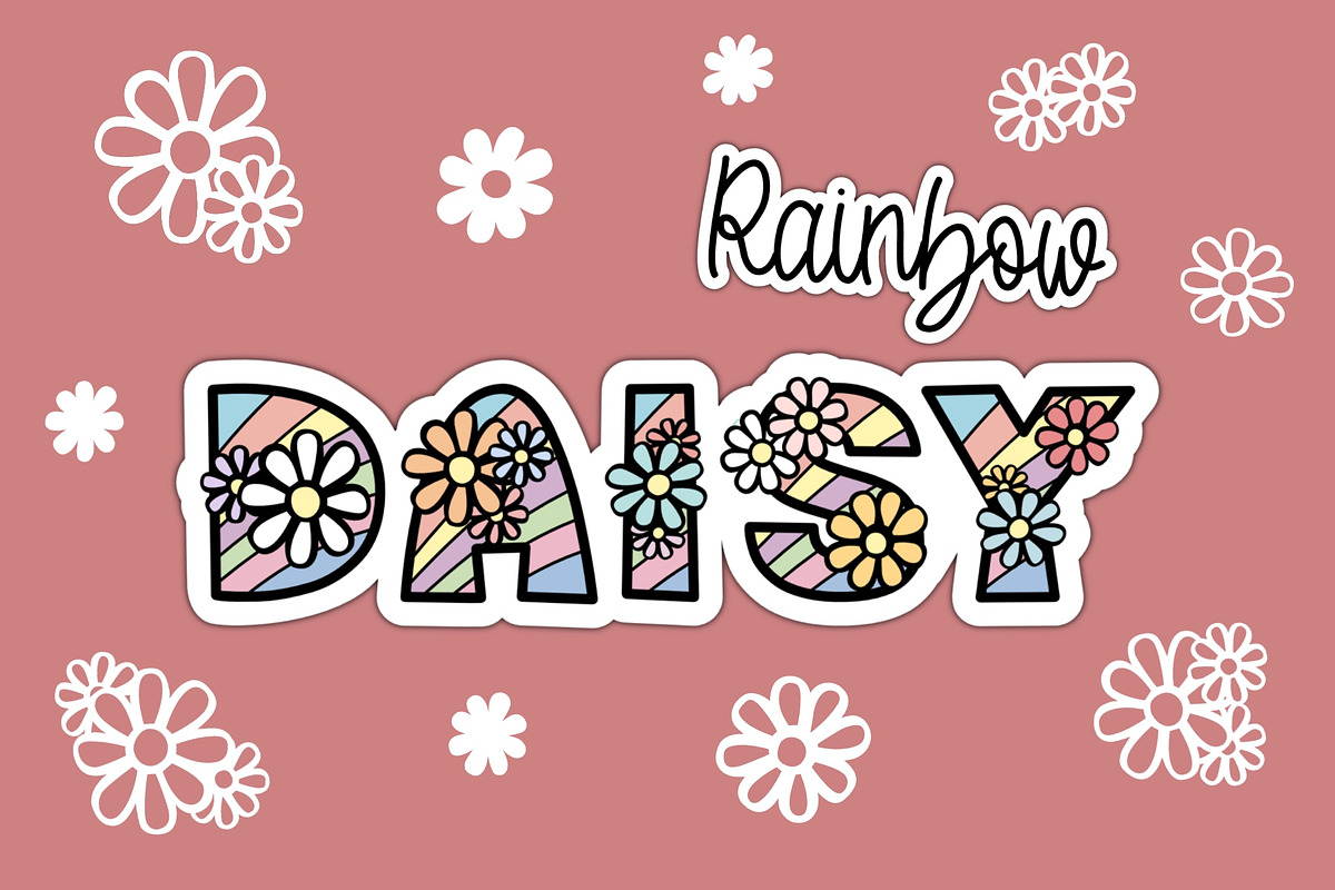 Daisy Rainbow OTF, a Symbol Font by DREAMs Soul G. (Photo 1 of 3)
