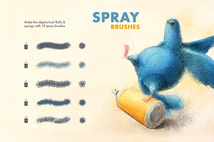 Spray & Hatch Photoshop Brushes