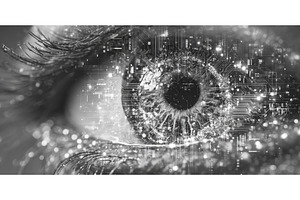 A human eye in black and white is, a Technology Photo by ZinetroN