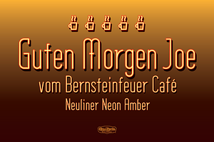 Neuliner Neon Amber, a Font by CozyFonts Foundry
