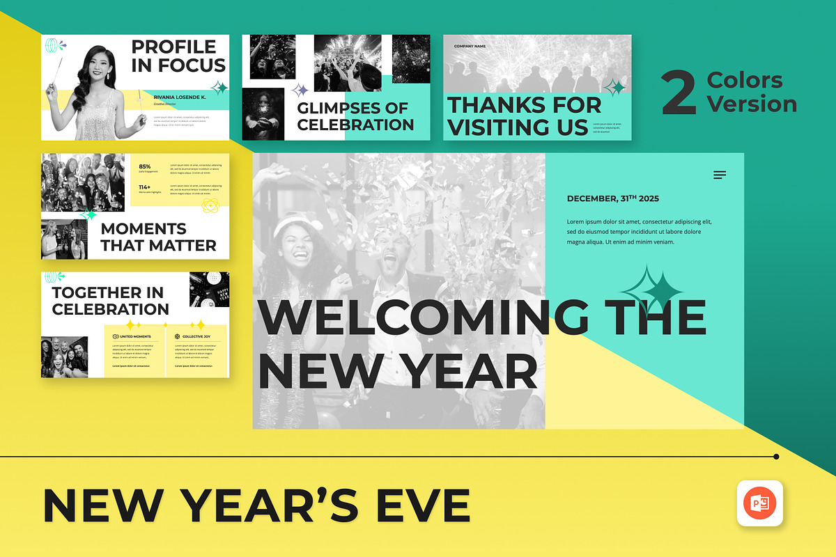 New Year's Eve PowerPoint, a Presentation Template by Antstheme (Photo 1 of 4)