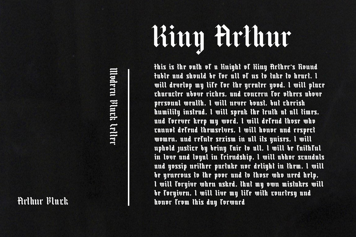 Arthur Black: Modern Black Letter preview 4