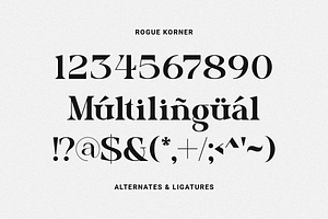 Rogue Korner - Strong Headline Font