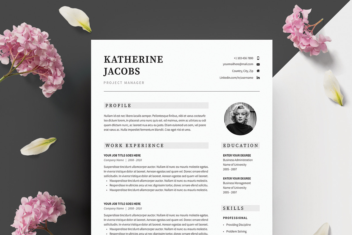 Word Resume & Cover Letter Template, a Resume Template by DemeDesign (Photo 1 of 5)