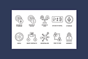 Bitcoin & Cryptocurrency Line Icons, an Outline Icon by Flat Icons (Thumbnail 4 of 4)