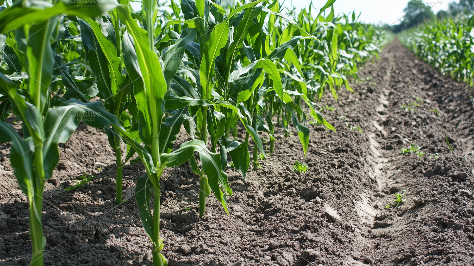Close up on a green corn crops, a Nature Photo by MistyDay