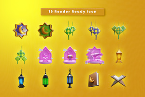 Islamic 3d Illustration Icon