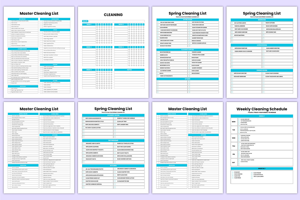 Cleaning Planner Canva Template, a Stationery Template by Mustafiz (Photo 3 of 5)