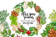 Hot spices and herbs templates, a Food Illustration by Primula`s shop (Thumbnail 1 of 4)