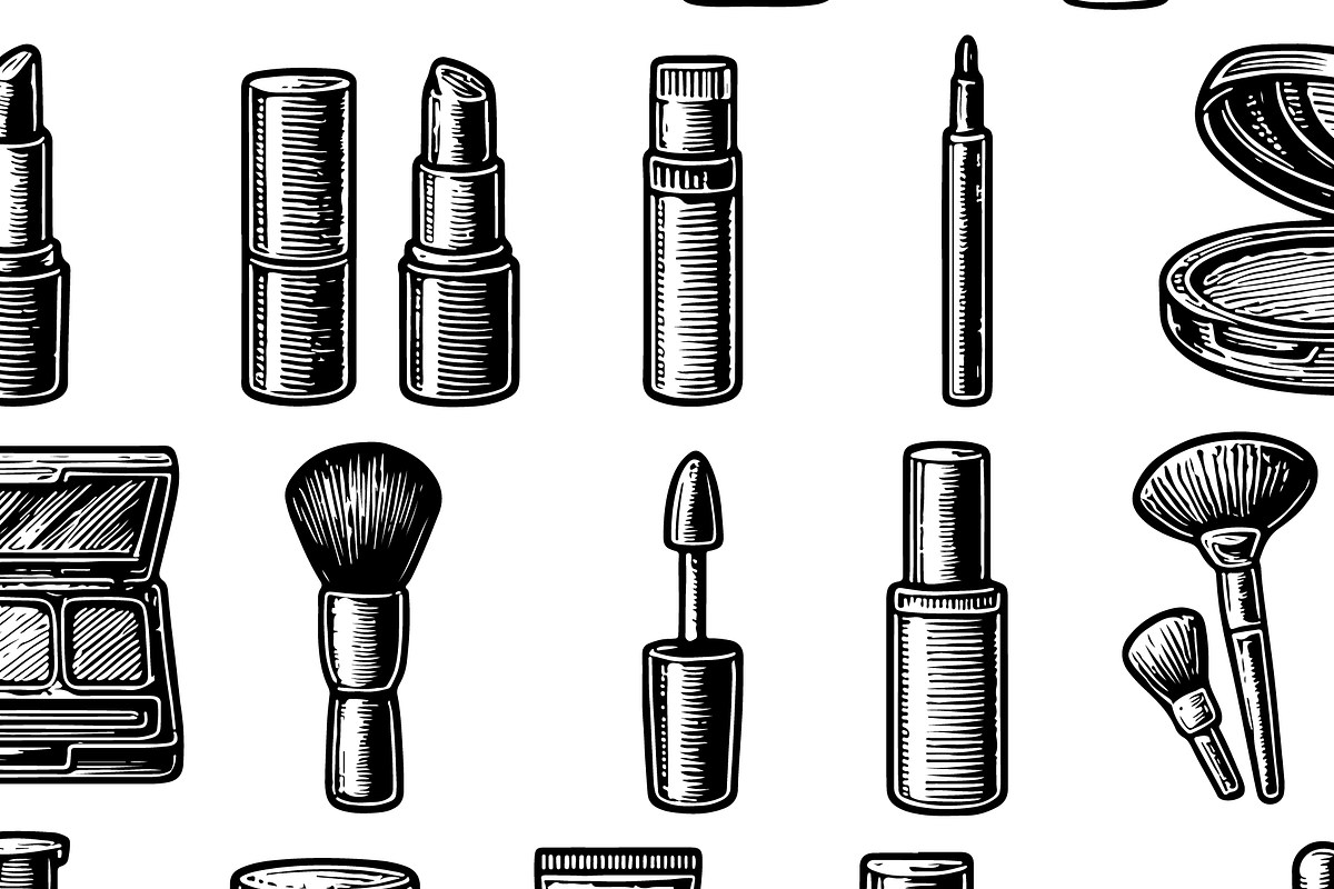 Vintage Makeup Cosmetics Set, an Object Graphic by RT Studio (Photo 4 of 4)