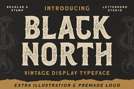 Black North with EXTRAS, a Font by Letterhend Studio
