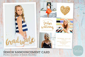 AG023 Senior Graduation Card, a Card Template by Paper Lark