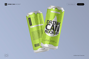 Drink Can Mockup, a Cups & Container Mockup by VanillineGraph