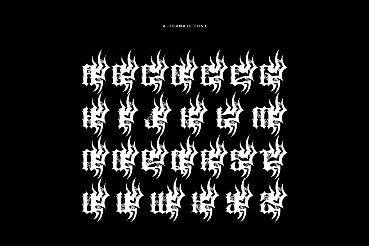 Spider Grekson - Artdeco Font, a Blackletter Font by Iqsiart Studio (Photo 8 of 12)