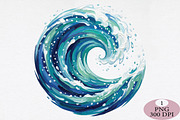 Ocean Wave Splash PNG, an Illustration by Daily.Designs (Thumbnail 1 of 5)
