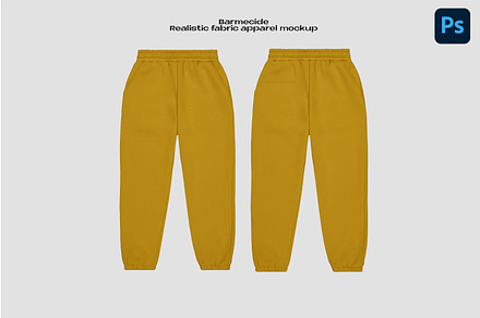 cuffed sweatpants mockup, a Bottom Mockup by Barmecide Mockup Studio
