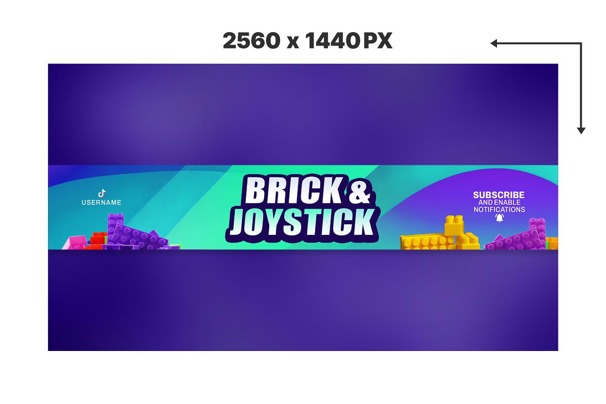Lego Gaming YouTube banner, a Social Media Template by Vaughn Studios (Photo 2 of 5)