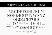 Scrawl - All caps serif font, a Serif Font by Almeera Std (Thumbnail 3 of 5)