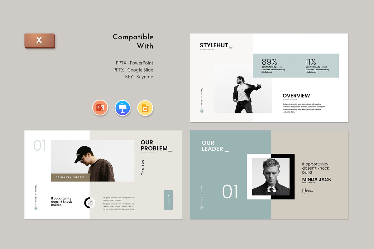 X-Minimalist Presentation, a Presentation Template by KreateTribe (Photo 2 of 7)