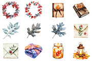 Silver Autumn Clipart, an Illustration by CitraGraphics (Thumbnail 4 of 5)