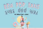 Rem Pop Sans, a Sans Serif Font by cromatixclassroom (Thumbnail 6 of 13)