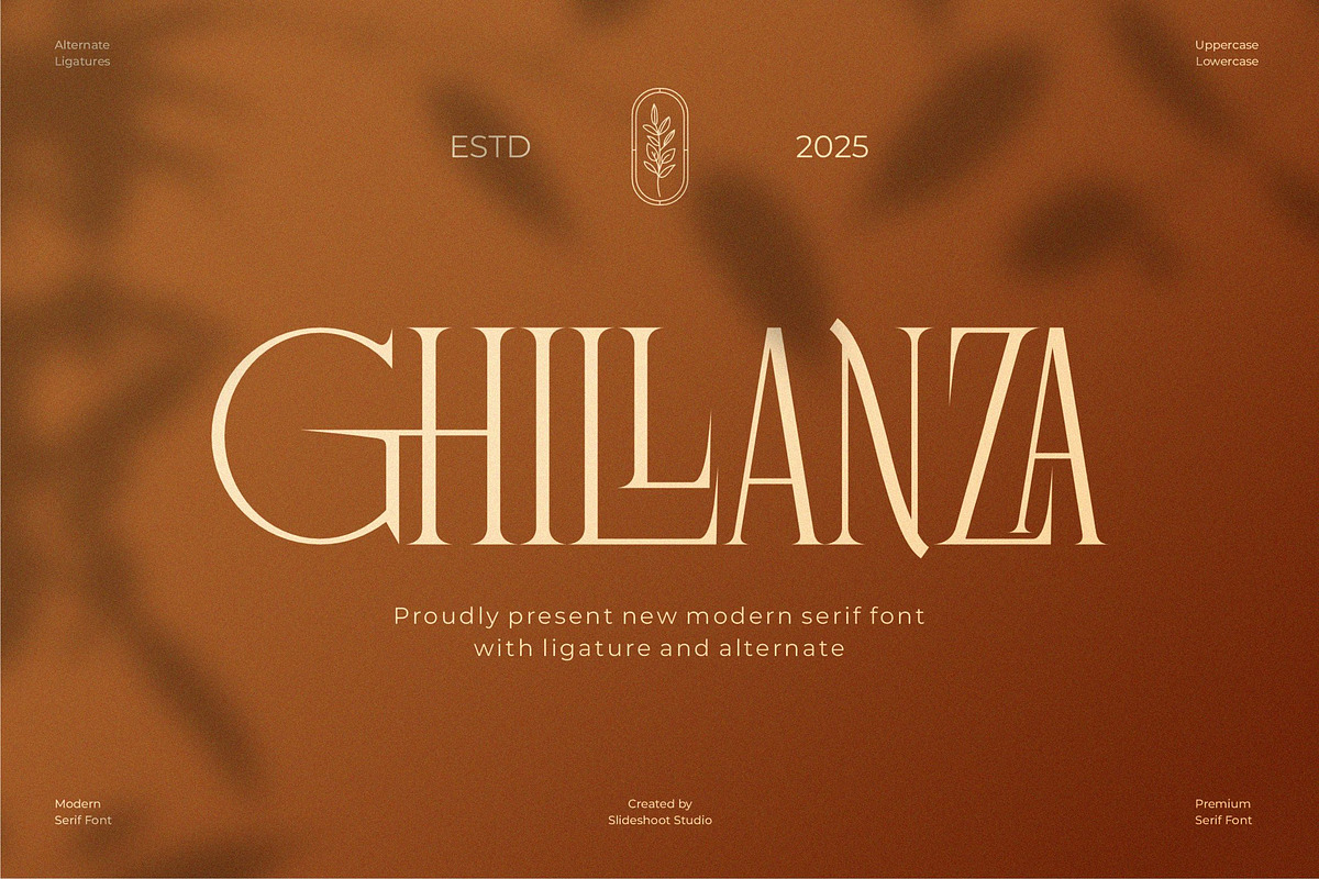 Ghillanza || Modern Serif Font, a Serif Font by Idea Studio (Photo 1 of 5)