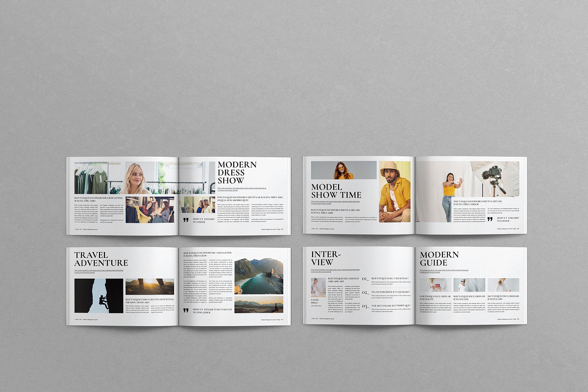 Modern Magazine Layout Landscape, a Magazine Template by Work-Envance (Photo 8 of 8)