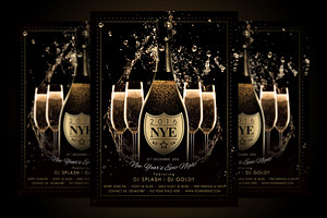 NYE New Year Flyer - Champagne Night
