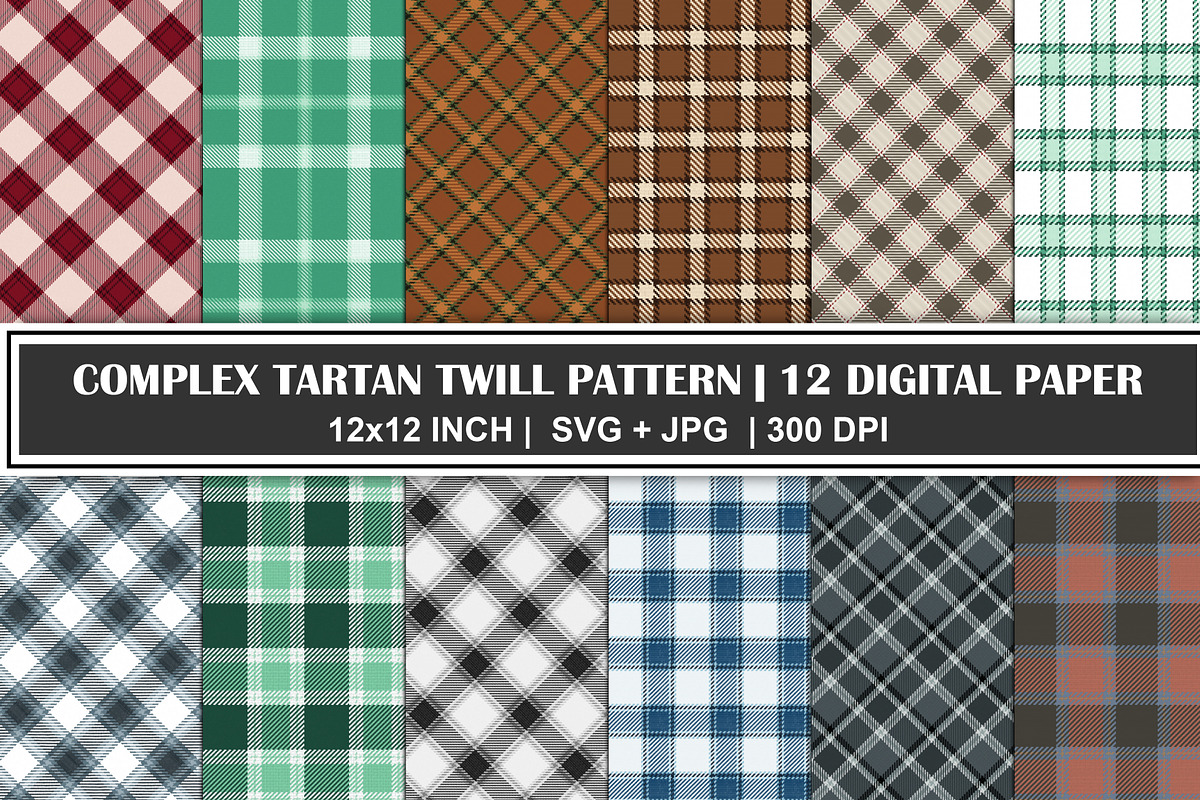 Complex Tartan Plaid Digital Papers, a Pattern Graphic by Gfx Expert Team (Photo 1 of 3)