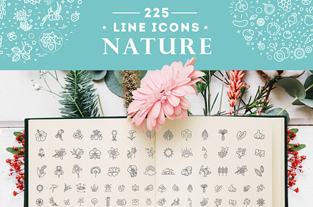 Line Nature concepts, Icons set, an Outline Icon by Tettygreen