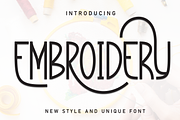 Embroedery | Script Font, a Script Font by Scratchones (Thumbnail 1 of 9)