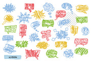 Crayon textured speech bubbles., an Object Graphic by VaraNa Art (Thumbnail 3 of 4)