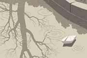 Puddle.Vector engraving, an Object Illustration by Vector Engraving (Thumbnail 6 of 7)