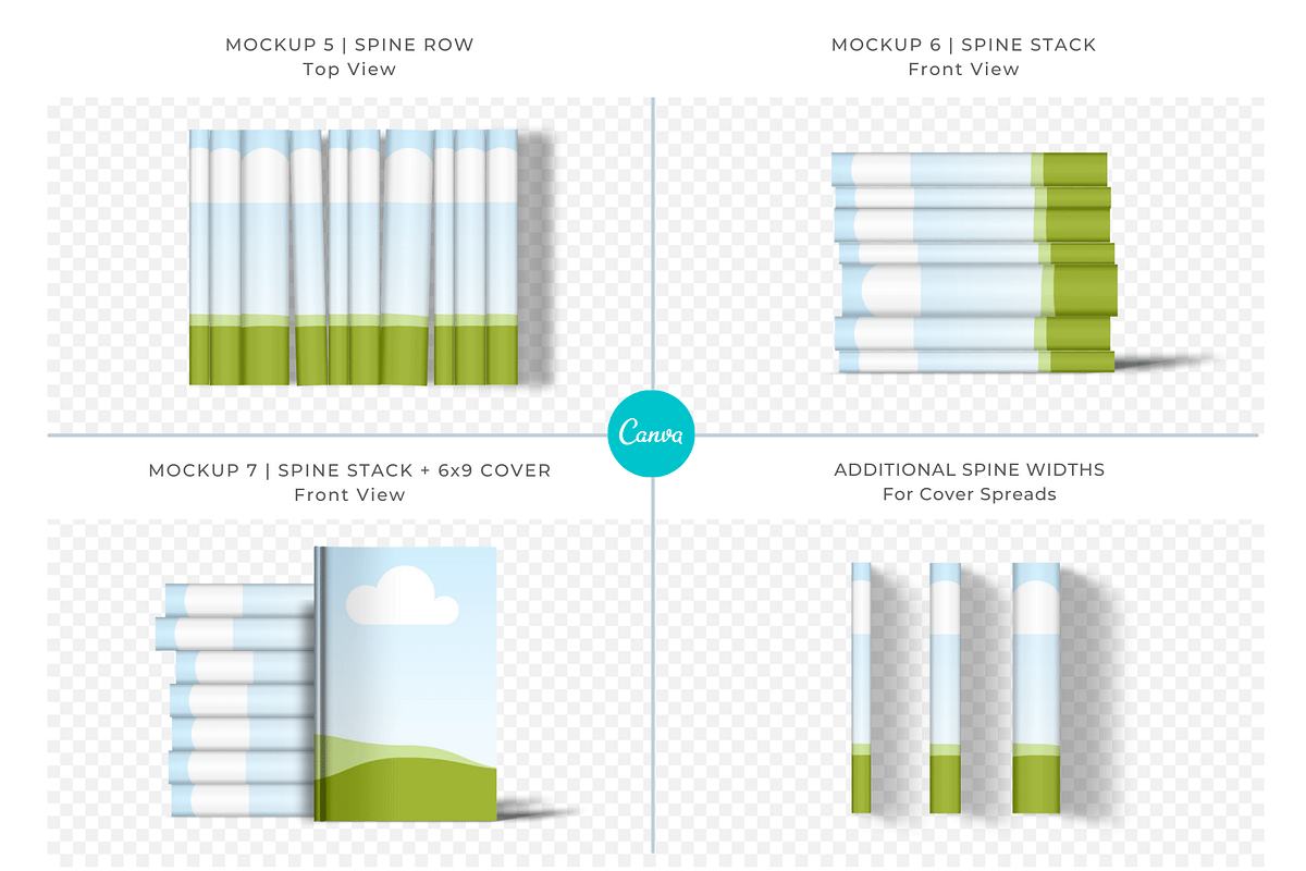 KDP Book Mockups for Canva, a Books & Magazine Mockup by Mockup Scene (Photo 6 of 18)
