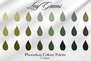 Photoshop Color Swatches Leaf Greens