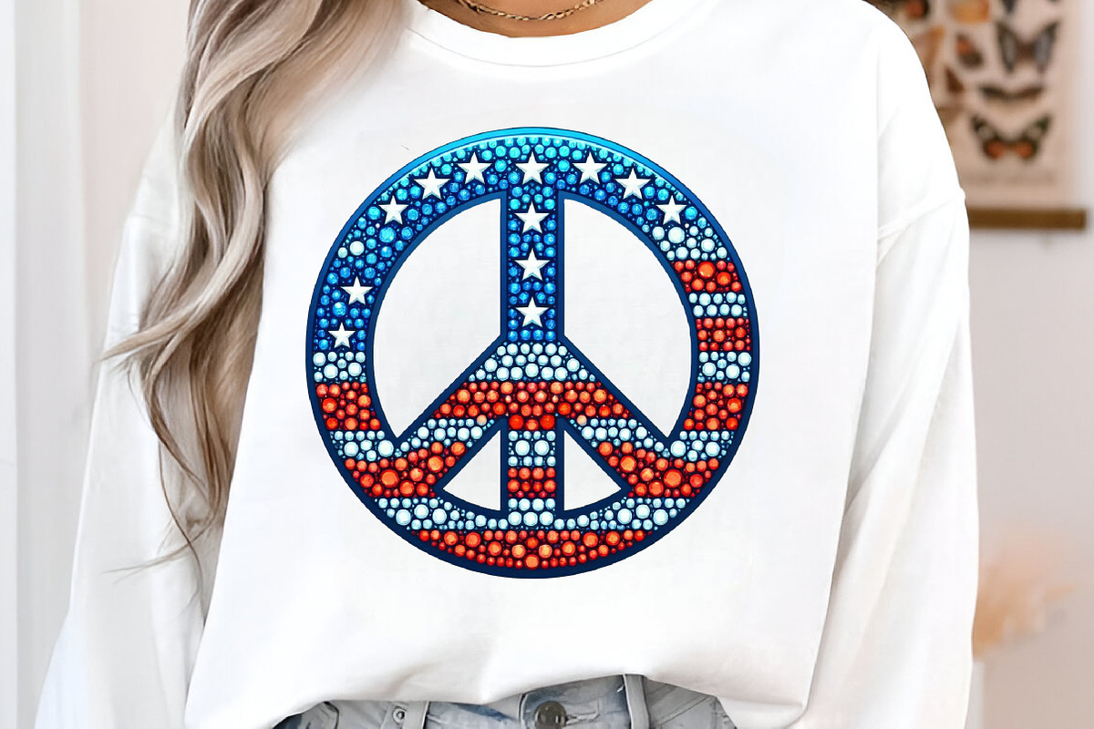 Patriotic Peace Sign Independence, an Illustration by Designworld (Photo 2 of 7)
